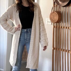 CJLA Beatrice cardigan cream sweater Sz S/M NWOT